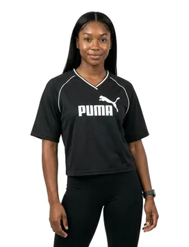 T-shirt à Manches Courtes Ess Relaxed Cropped Black XS - Puma - FashionsVida