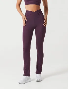 Harlow High Waisted Bootcut Leggings Plum female - Lilybod - FashionsVida