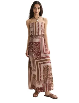 Robe Longue Sans Manches Ufu01584t Tiles Foulard Rosedust 34 - Scotch & Soda - FashionsVida