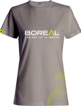 Organic camiseta montaña manga corta mujer Gris (L) - Boreal - FashionsVida