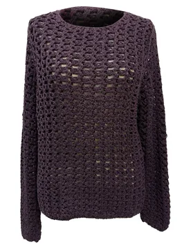 Pre-Owned Womens Crochet Knitted Sweater In Purple Cotton - Size Eu 34 - Gucci - FashionsVida