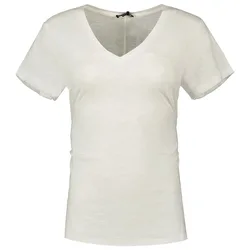 Maglietta A Maniche Corte Con Collo A V Studios Slub Embroidered Optic L