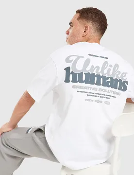 Idea T-Shirt - Herren, Weiss - male - Size: L - Unlike Humans - FashionsVida