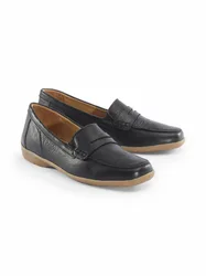 Hirschleder-Slipper-Supersoft - Schwarz - female - Size: 40