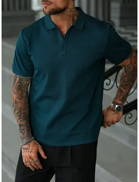 Camisa polo de primavera/verano para hombres Malolo, camiseta de manga corta casual/de negocios, versátil para oficina/fiesta/evento y deportes XL - Shein - FashionsVida