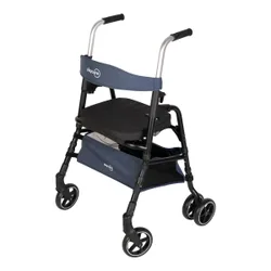 Gehhilfe W05 mit Sitztasche, klappbar blau schwarz