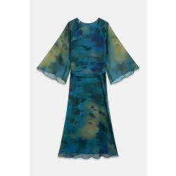 Vestido de mujer de gasa estampada