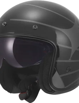 Casco Moto Jet OF601 BOB II COSMIC Nero Grigio taglia XS - LS2 - FashionsVida