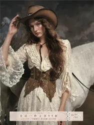 Heavy industry lace collar fishbone waist seal suit dress