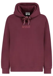 Kapuzenpullover - BASIC HOODIE WITH EMBROIDERY - XS bis S - für Damen - Größe XS - rot - Frauen - female
