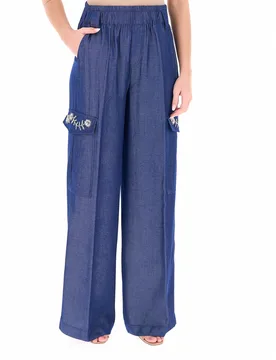 Pantalone misto viscosa BLU 40 - Liu jo - FashionsVida