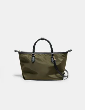 Umhängetasche mit Reißverschluss Khaki OS - Stradivarius - FashionsVida