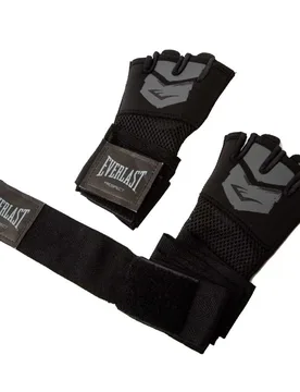 Gants De Combat Prospect Quick Wraps Black / Grey S-M - Everlast - FashionsVida