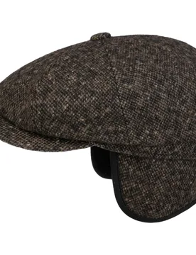 Hatteras Donegal Earflaps Cap by - anthracite-grey - Size: 57 cm - Stetson - FashionsVida