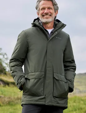 Ranger Mens Padded Parka - Green - Green - Size: XXS - Mountain Warehouse - FashionsVida