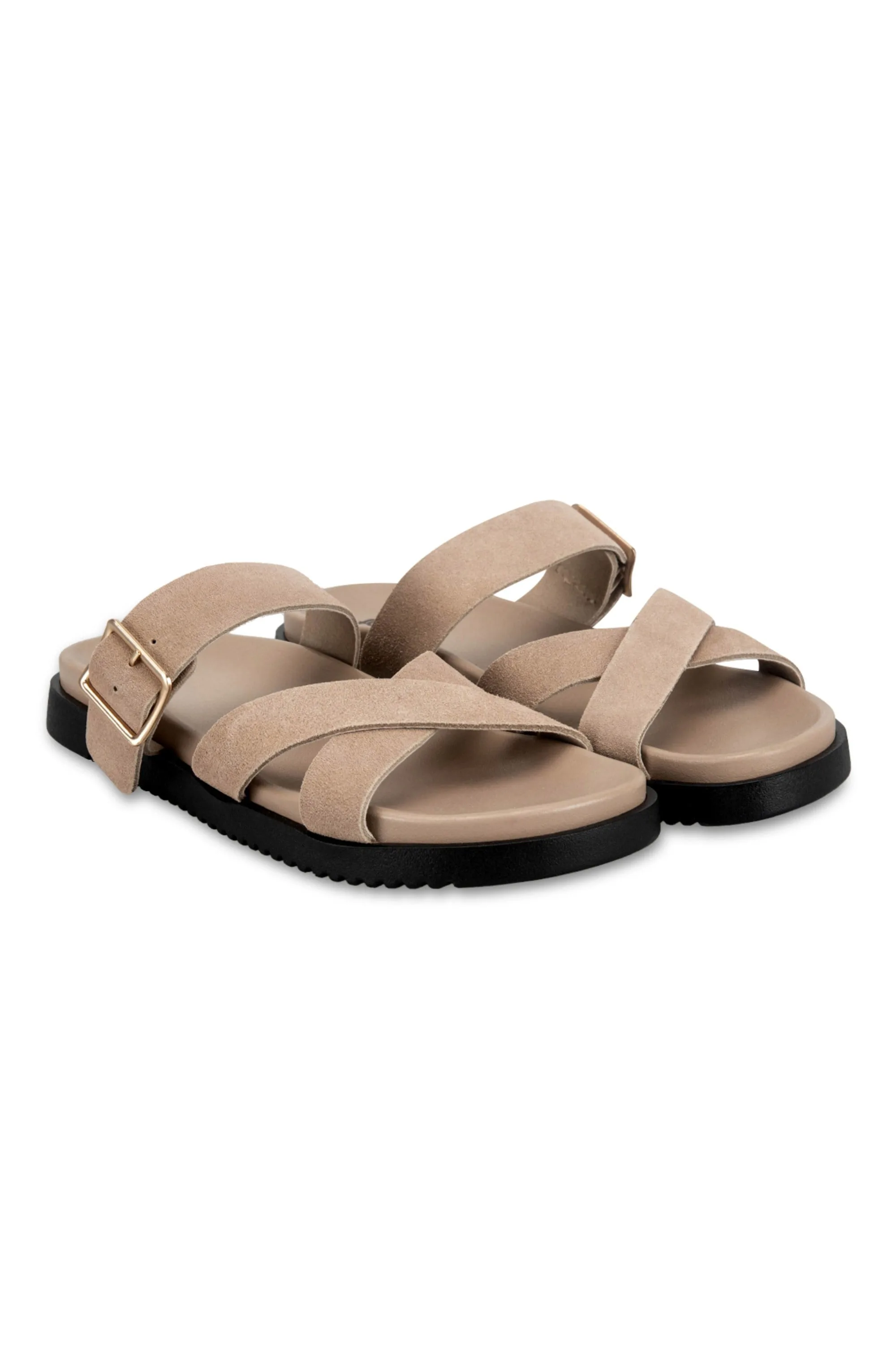 Womens Suede Cross Strap Sandal - - Size: 7 - totes - FashionsVida