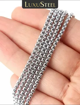 LUXUSTEEL 10Pcs/Lot 2MM Stainless Steel Round Box Link Chain Necklace For Women Men Wholesale Choker Jewelry 45-60cm - Aliexpress - FashionsVida