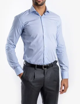 Camisa de hombre soft slim de lunares en - Wickett Jones - FashionsVida