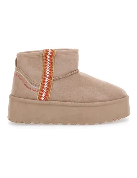 Stivaletti Beige Con Pelo e Flatform ME&ME 002 38 - ME & ME - FashionsVida