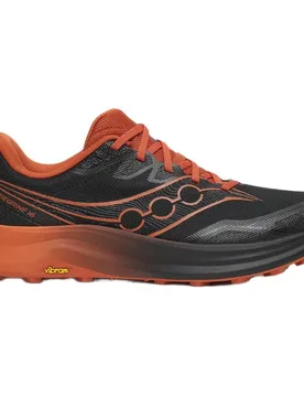 Peregrine 16 Trail Running Shoes Black / Rust UK 11 Men - Saucony - FashionsVida