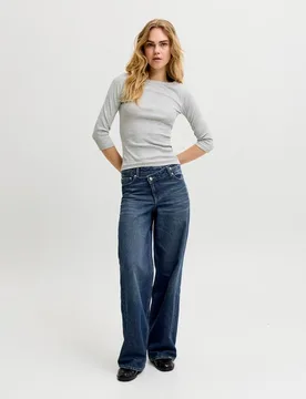 Jack & Jones - Vaquero Tokyo de mujer corte ancho y cintura alta - jack & jones - FashionsVida