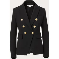 Chaqueta cruzada con botones metálicos