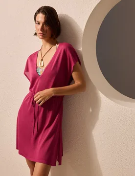 Kaftan de playa liso de mujer - Énfasis - FashionsVida