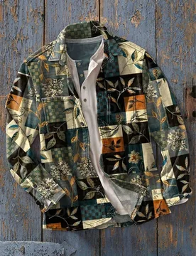 Men's Retro Vintage Music Art 3D Printed Casual Long Sleeve Shirt Casual Button Shirt - Aliexpress - FashionsVida