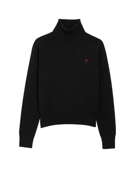 Rollkragenpullover negro L - AMI PARIS - FashionsVida