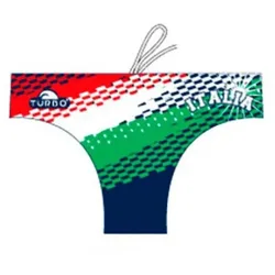 Italy Flash Swimming Brief Green / Red S Men
