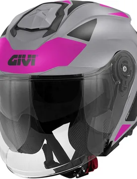 Casco moto Jet X.25 TARGET Titanio Rosa taglia S - GIVI - FashionsVida