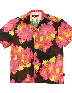 Camicia Manica Corta Uomo Brush Know Better Cuban Shirt Black - IUTER - FashionsVida