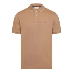 Mens Lg Polo Shirt In Caramel Beige - Size Small