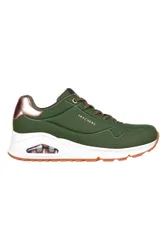 Sneakers verde militare con dettagli metallici Uno Shimmer Away 38