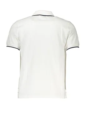 Mens Polo Shirt Classic Fit - White Cotton - Size Small - North Sails - FashionsVida