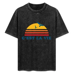 C'est la vie T-Shirt Plus Size Loose Short Sleeve Top