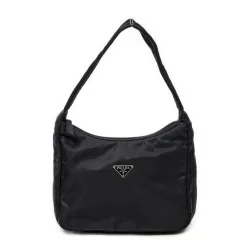 Pre-Owned Womens Mini Zip Hobo Shoulder Bag - Black - One Size