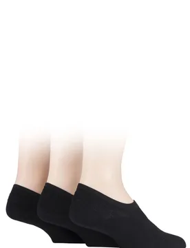 Pair Black Plain Hi Cut Bamboo Liners Men's 7-11 Mens - - Black - Size: 7-11 Mens - SockShop - FashionsVida