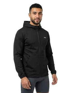 Sweat-shirt à Zip Basic Zip Plus Size Black 4XL - Jack & jones - FashionsVida