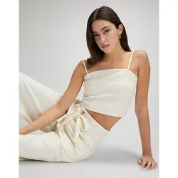 Slim Strappy Tank Natural Größe S female