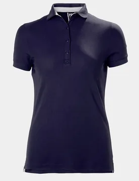 Women's Crewline Quick-Dry Stretch Polo Shirt Navy XS - Navy Blue - Female - Helly Hansen - FashionsVida