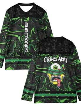 Subtronics Dark Trippy Cyclops Army Hockey Jersey V-Neck Long Sleeve Loose Top Shirts Women Men Athletic T-shirt - Aliexpress - FashionsVida