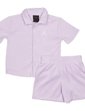 Terry Unisex Tracksuits - Pink - Size 9 - 12 Months - Cotton French Terry - Pink - Size: 9 - 12 Months - Jordan - FashionsVida