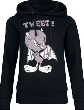 Kapuzenpullover - Tweety - S bis 3XL - für Damen - Größe L - schwarz - EMP exklusives Merchandise! - Frauen - female - Looney Tunes - FashionsVida