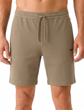 Mens Cotton Sports Shorts 50535884 - Brown - Size Medium - BOSS - FashionsVida