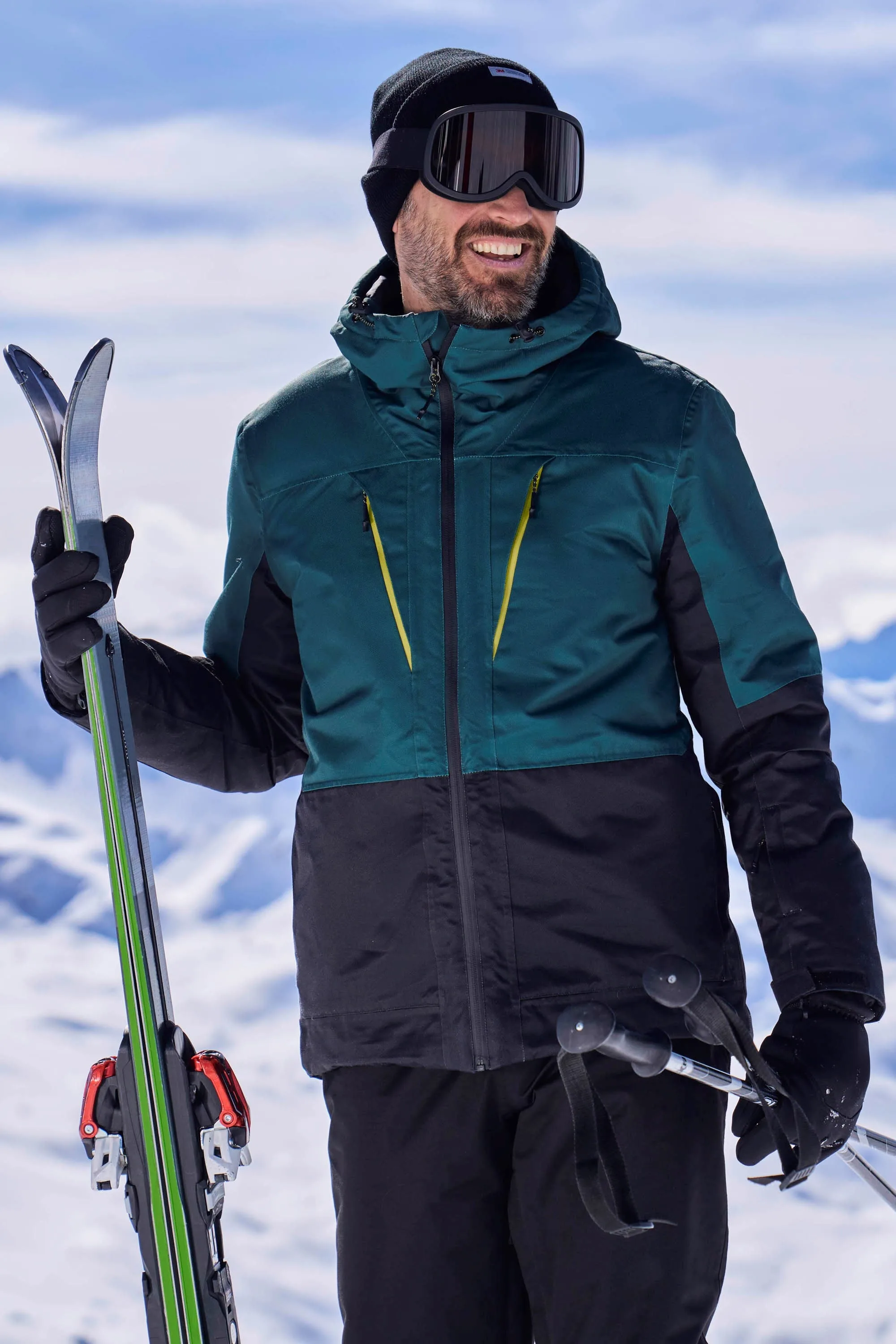 Interstellar II Mens Waterproof Ski Jacket - Teal - Mountain Warehouse - FashionsVida