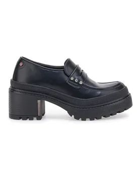 Mocassini Neri Platform con Brillantini 01 38 - BETTYFLOWERS - FashionsVida