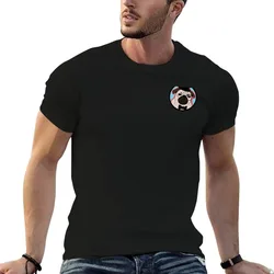 Fancy Circle Pug Outline Simplistic T-Shirt Casual Trendy Streetwear Tee Shirt
