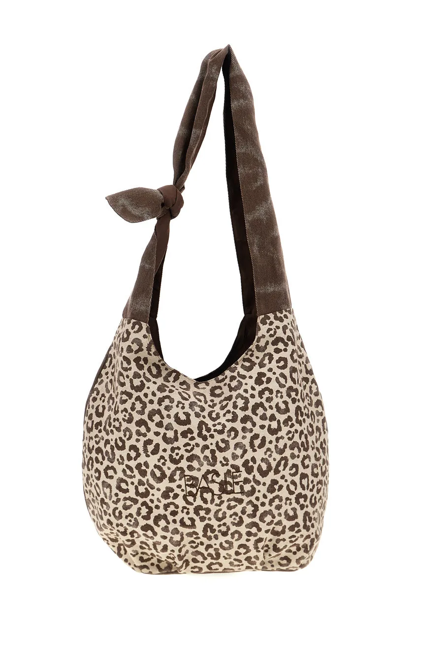 Borsa beige animalier con nodo CLASSBA22222 - Basile - FashionsVida
