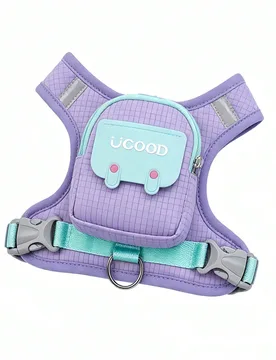 Nuevo arnés ligero para mascotas con bolsa, correas ajustables de malla transpirable, diseño de mochila portátil para golosinas, comida, bolsas de - Shein - FashionsVida